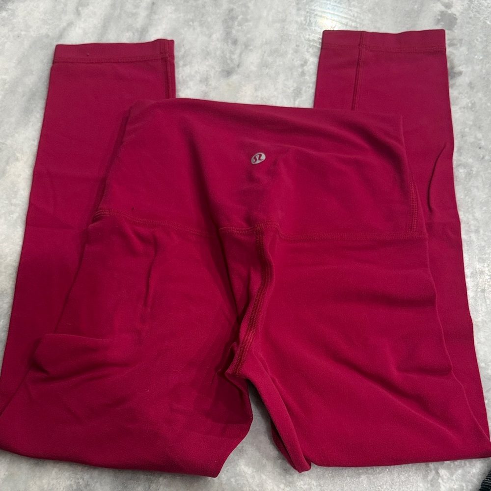 Women's lululemon Align Leggings berry color sz 2 inseam good condition worn 4x